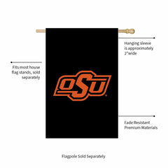 Oklahoma State University Applique House Flag