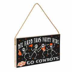 Oklahoma State University Halloween Wood Wall Sign, 6x11