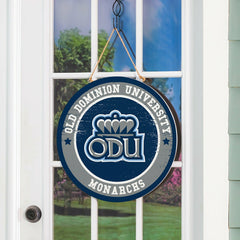 Old Dominion University Round Door Décor with Hanging Rope, 18x18