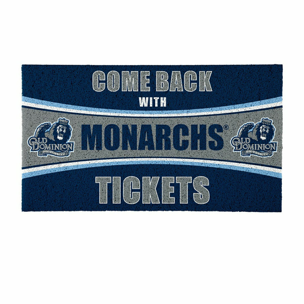 28" x 16" PVC Trapper Mat, Come Back with Tickets, Old Dominion Univer