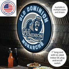 LED Wall Decor, Round, Old Dominion University