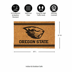 Oregon State University Large One Color Coir Mat, 36"x24"