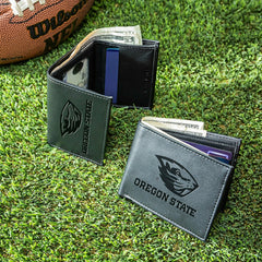 Oregon State University, Bi-Fold and Tri-Fold Wallet Gift Set, Black