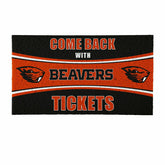 28" x 16" PVC Trapper Mat, Come Back with Tickets, Oregon State Univer