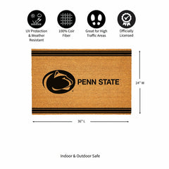 Penn State Large One Color Coir Mat, 36"x24"