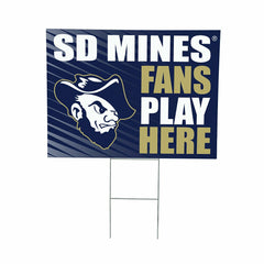 South Dakota School of Mines & Technology Coroplast Yard Sign "Fans Pl