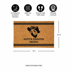 South Dakota School of Mines & Technology Large One Color Coir Mat, 36