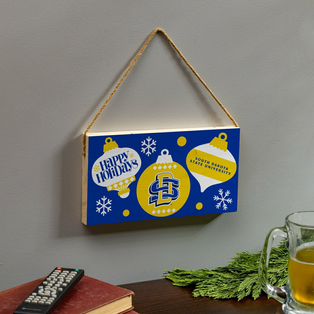 South Dakota State University Holiday Wood Wall Sign, 6x11