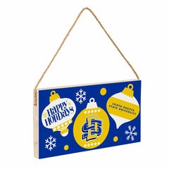 South Dakota State University Holiday Wood Wall Sign, 6x11
