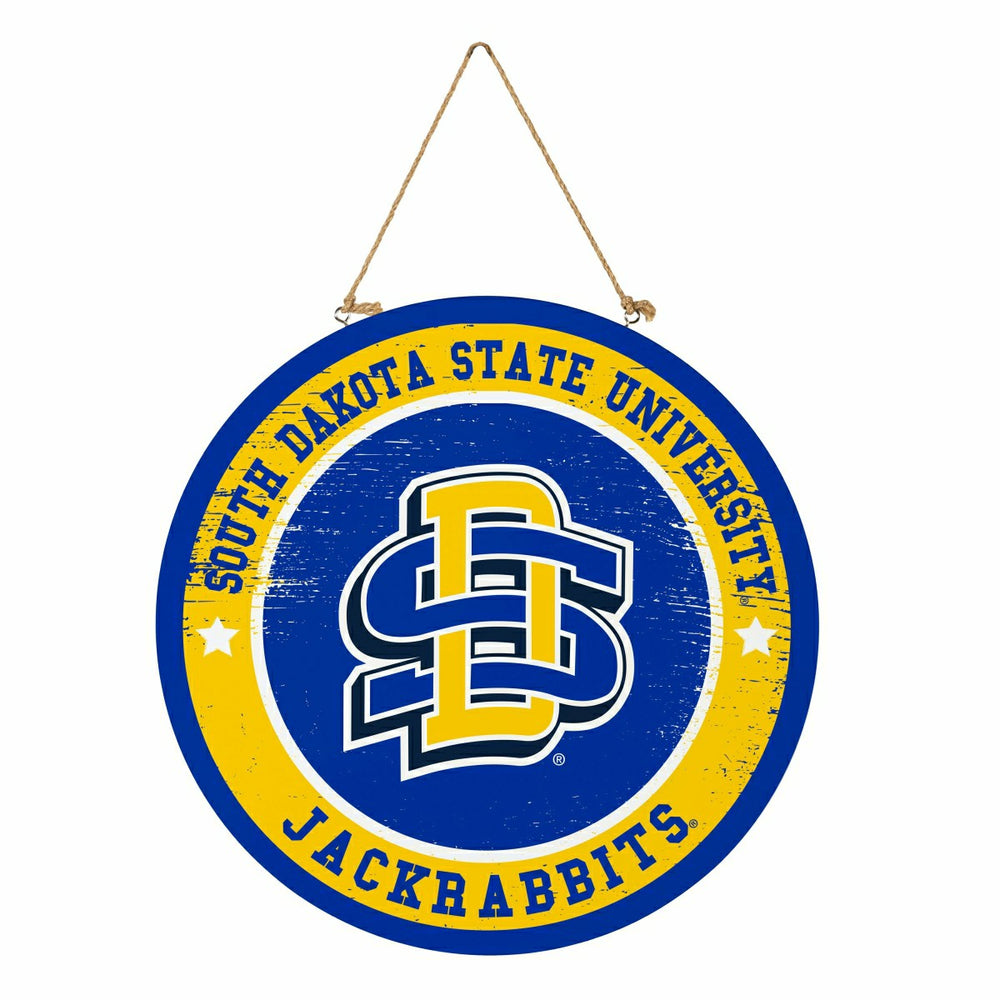 South Dakota State University Round Door Décor with Hanging Rope, 18x1