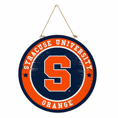 Syracuse University Round Door Décor with Hanging Rope, 18x18