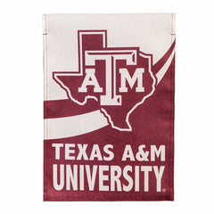 Texas A&M Burlap Flag GDN Size