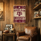 Texas A&M, Canvas Wall Tapestry, Medium, 36x24