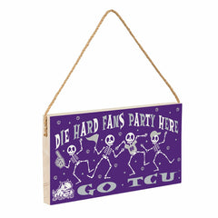 Texas Christian University Halloween Wood Wall Sign, 6x11
