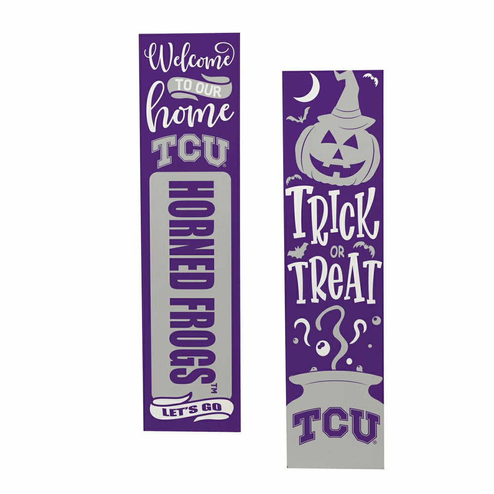 47" Double Sided Leaner, Texas Christian University, Halloween