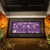 Texas Christian University Flocked Coir Halloween Sassafras Switch Mat