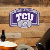 Texas Christian University USA Embossed Steel Wall Sign, 11" x 17"