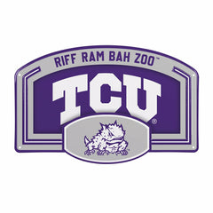 Texas Christian University USA Embossed Steel Wall Sign, 11" x 17"