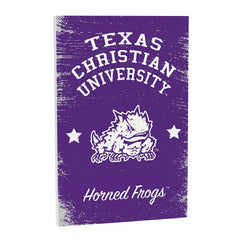 Texas Christian University Wood Wall Sign, 16x24