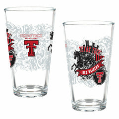 Texas Tech University 16oz Glass pint, Set of 2
