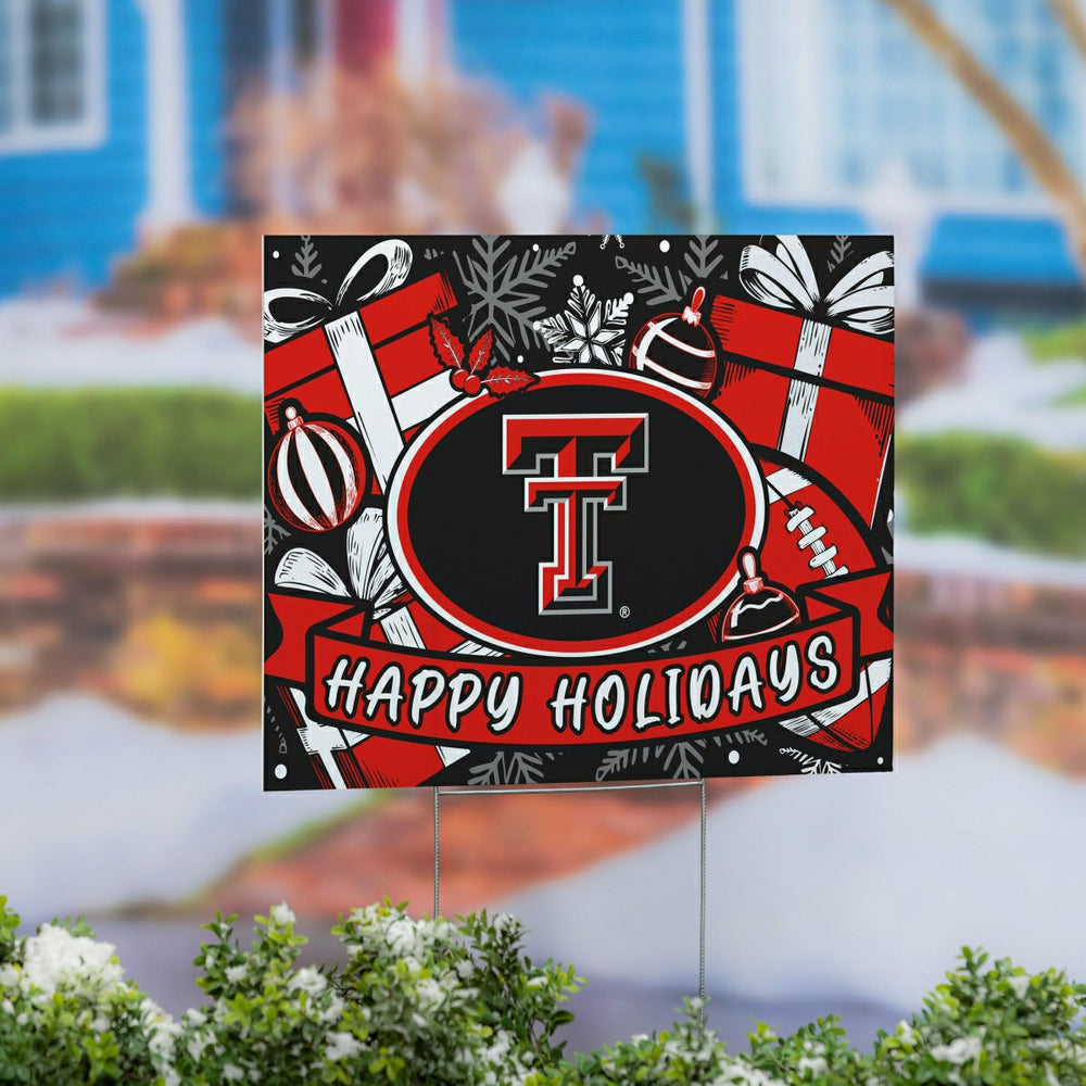 Texas Tech University Yard Sign, Holiday