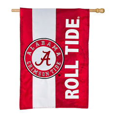 Double-Sided Embellished NCAA College Team Pride Applique House Flag,
