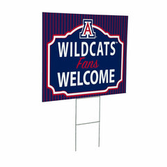 University of Arizona Coroplast Yard Sign, "Fans Welcome"