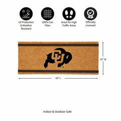 University of Colorado Extra Large One Color Coir Mat, 60"x24"
