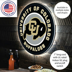 LED Wall Decor, Round, University of Colorado