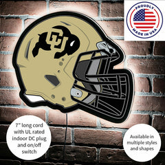 LED Wall Decor, Helmet, University of Colorado