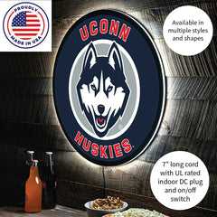 University of Connecticut College Large Round Edgelite LED Decor