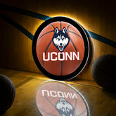 LED Wall Decor, Round, Med, Uconn, Basketball