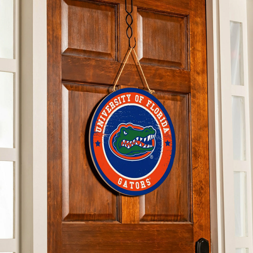 University of Florida Round Door Décor with Hanging Rope, 18x18