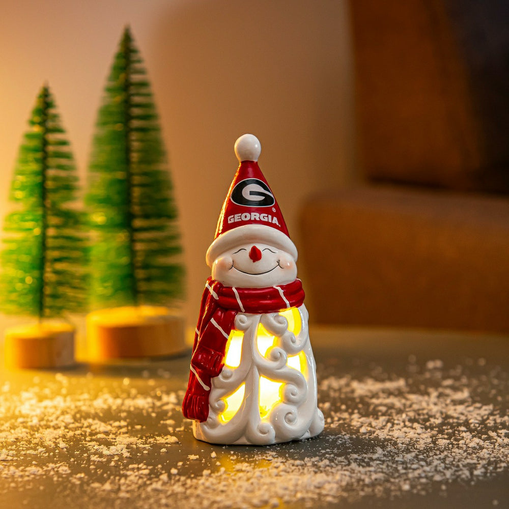 University of Georgia Snowman LED Statuary, 8"