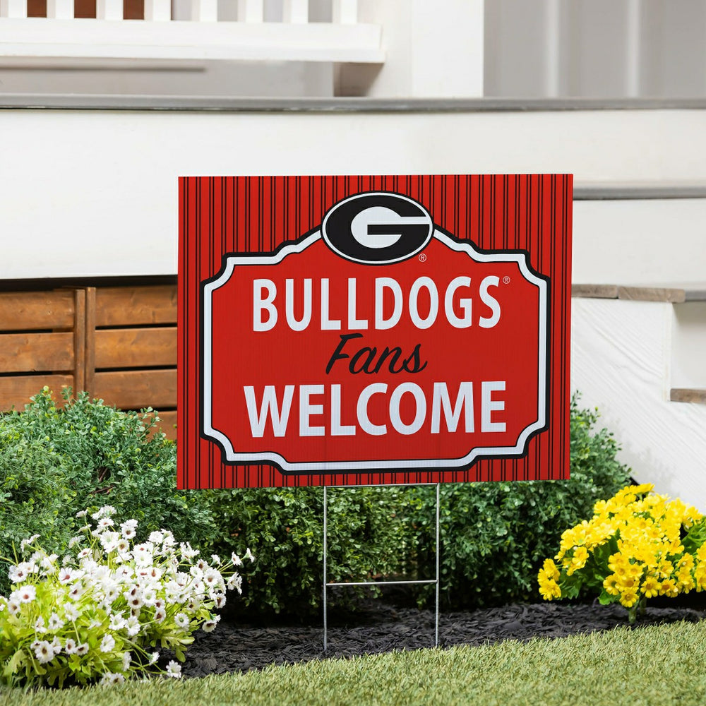 University of Georgia Coroplast Yard Sign, "Fans Welcome"
