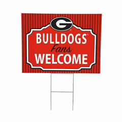 University of Georgia Coroplast Yard Sign, "Fans Welcome"