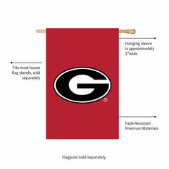 University of Georgia Applique House Flag