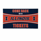 28" x 16" PVC Trapper Mat, Come Back with Tickets, University of Illin