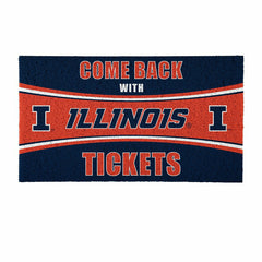 28" x 16" PVC Trapper Mat, Come Back with Tickets, University of Illin