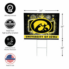 University of Iowa Yard Sign, Patriotic
