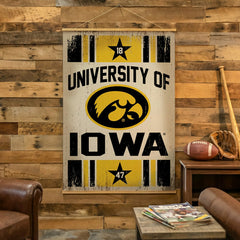 University of Iowa, Canvas Wall Tapestry, Large, 54x36