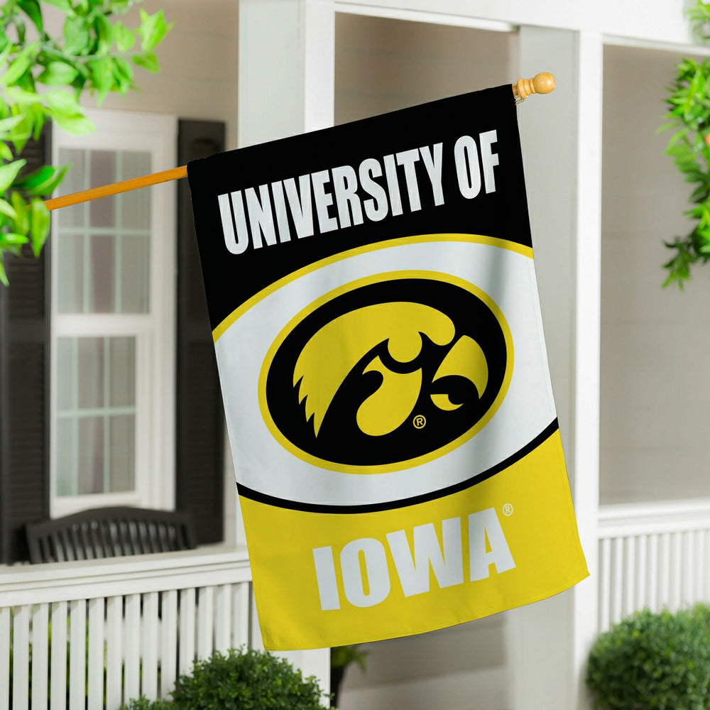 University of Iowa Suede House Flag