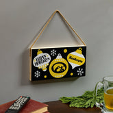 University of Iowa Holiday Wood Wall Sign, 6x11