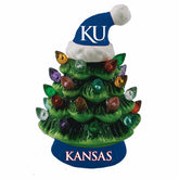 4" Mini LED Tabletop Christmas Tree, Set of 2, University of Kansas