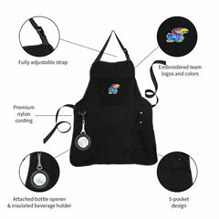 Grill Apron, Black, University of Kansas