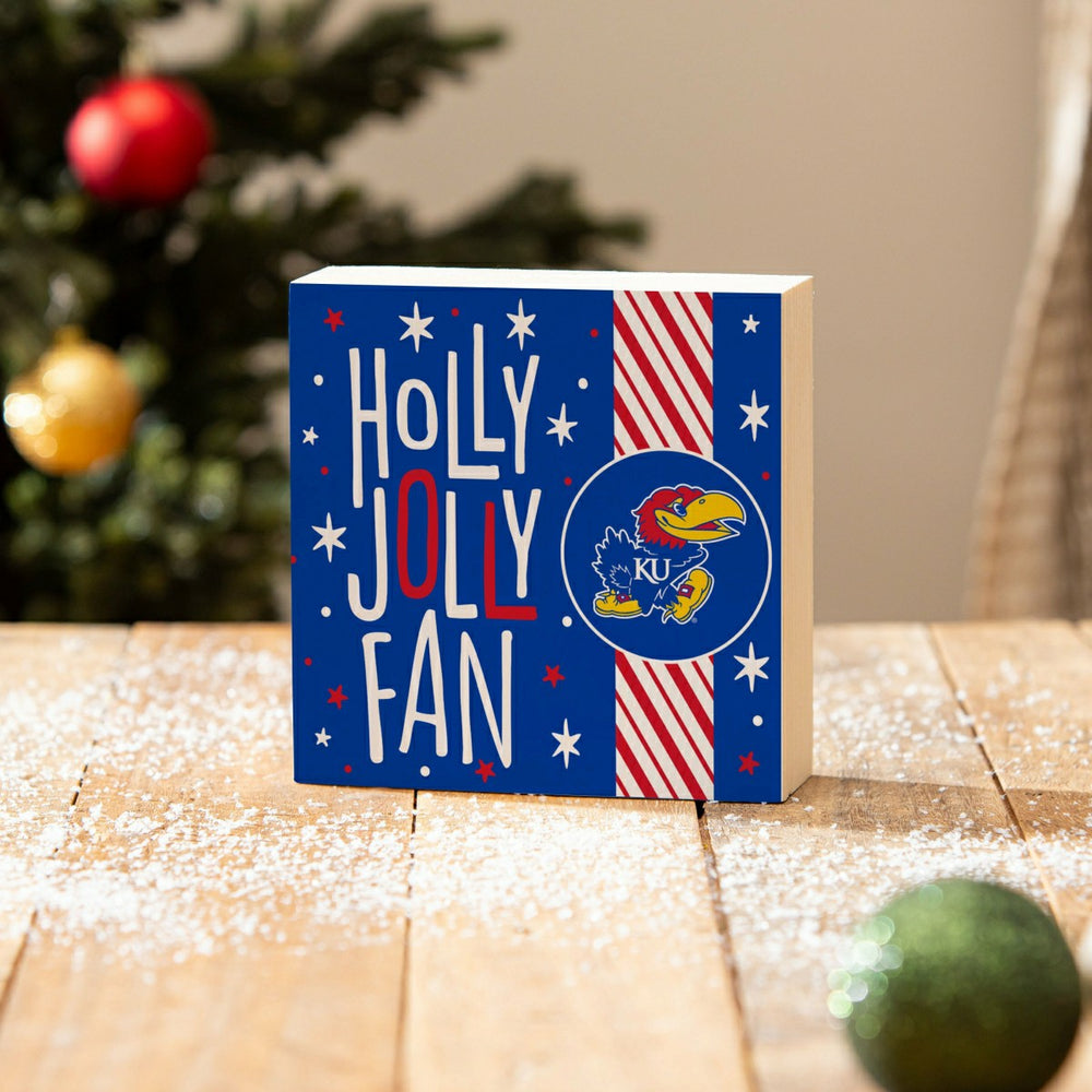 University of Kansas Block, Holiday, 6x6