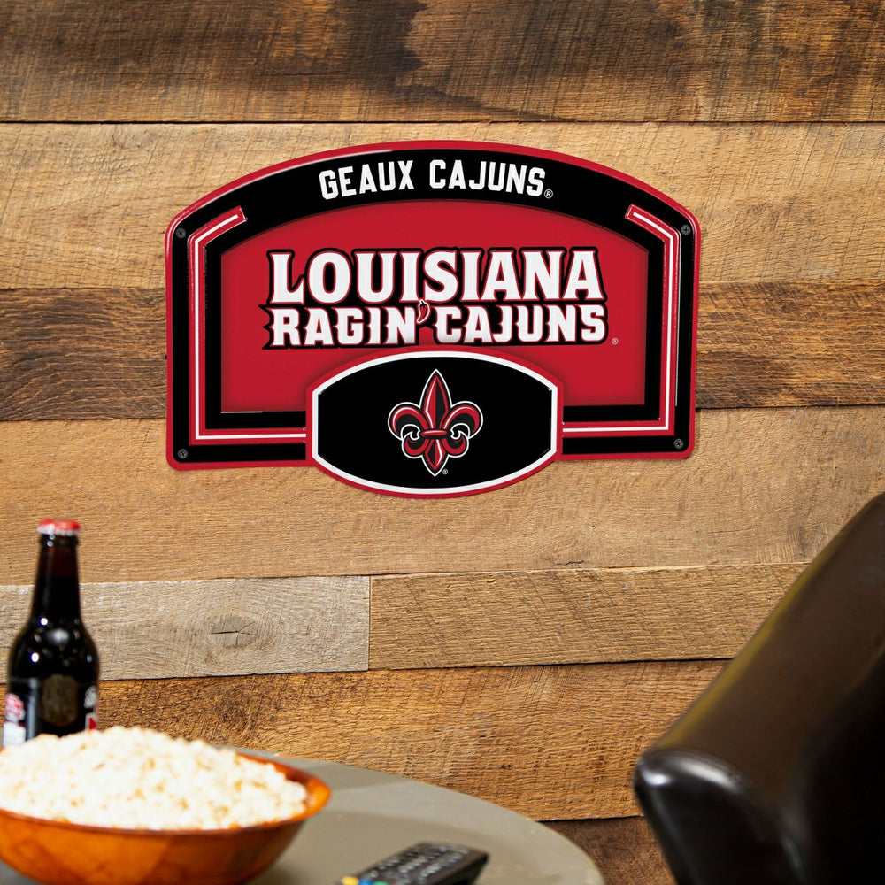 University of Louisiana at Lafayette USA Embossed Steel Wall Sign, 11"