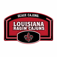 University of Louisiana at Lafayette USA Embossed Steel Wall Sign, 11"