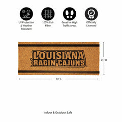 Louisiana at Lafayette University Extra Large One Color Coir Mat, 60"x
