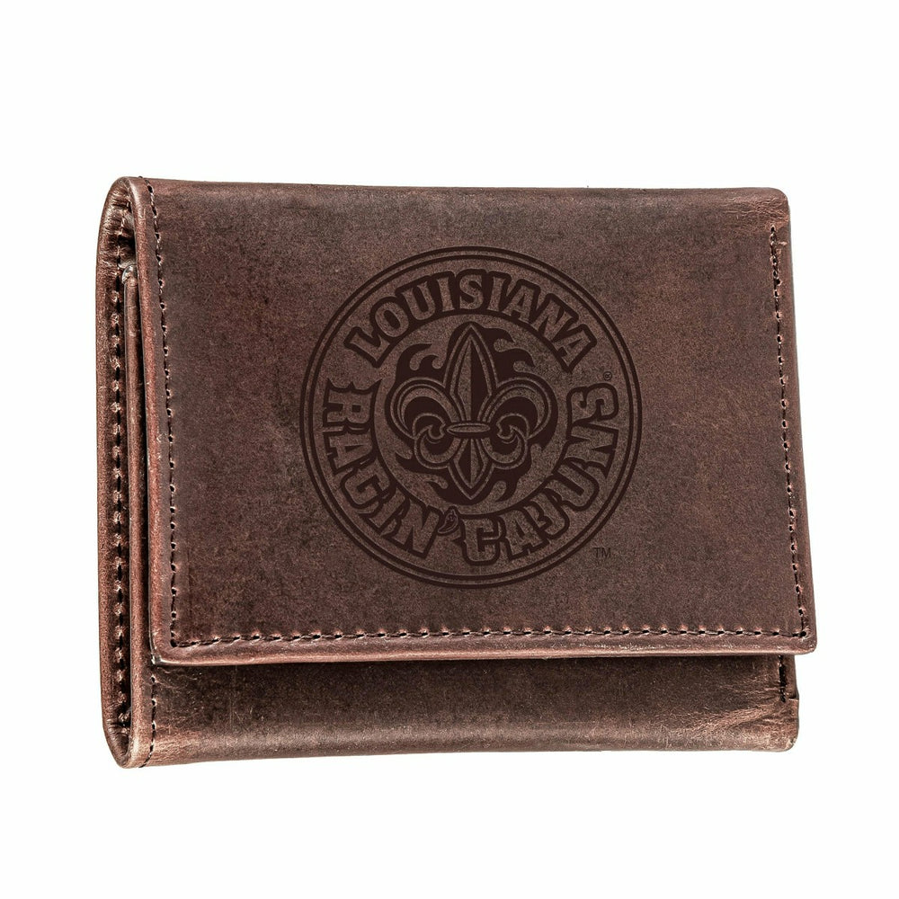 University of Louisiana at Lafayette, Tri-Fold Wallet, Brown, CH, 100%